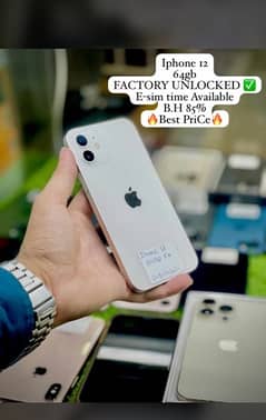 Iphone 12 White Factory Unlocked 64Gb 10/10 85 battery