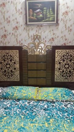 Double bed with side tables for sale