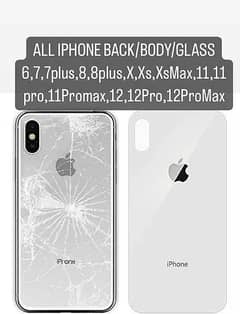 IPHONE BACK Glass / Camera Replacement 6,7, 7plus, 8 plus , X / screen