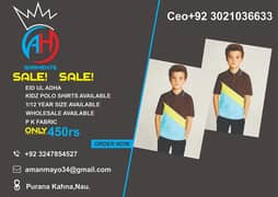 Kidz Polo Shirts Available