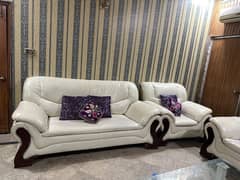 Imported pure leather 5 seater sofa set