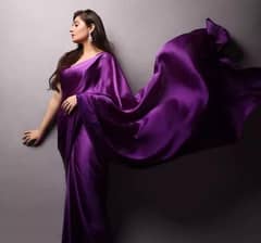women's unstitched plain silk saree