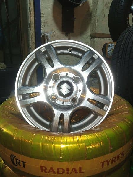 JAPANI ALLOY RIMS FOR ALTO VXR, SUZUKI EVERY 5