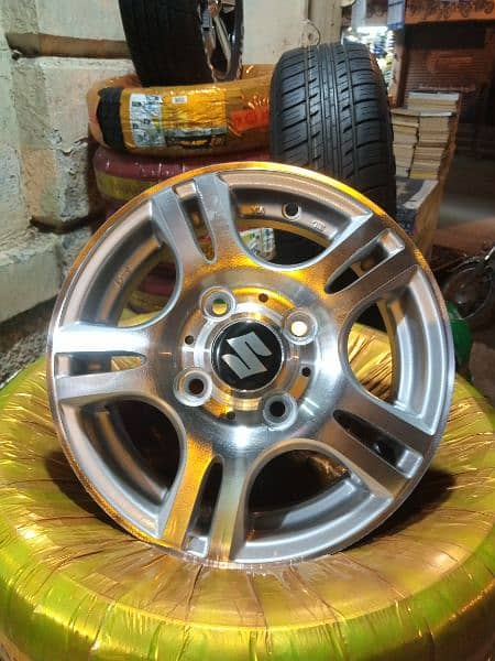 JAPANI ALLOY RIMS FOR ALTO VXR, SUZUKI EVERY 7