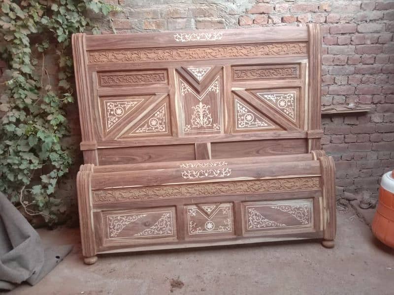 Chinioti wooden bed set/double bed/king bed/chinioti furniture market 8