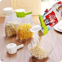 2 Pcs Food Sealing Clips With Discharge Nozzle | Kitchen Snack Tool