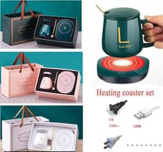 Electric Warmer With Elegant Ceramic Mug And Spoon