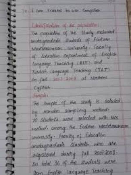 hand written assignments 8