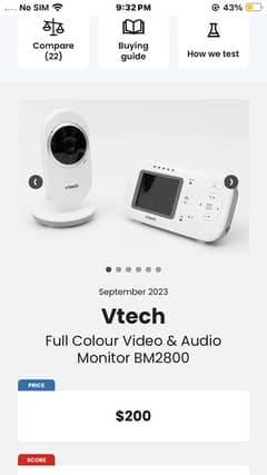 imported v tech baby monitor