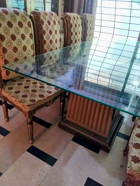 Dining Table 8 Seat Glass Top 8x4 2