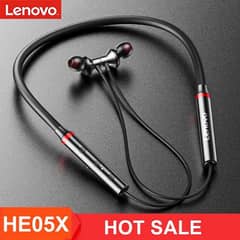 Lenovo HE05X Wireless Neckband Earphone Bluetooth 5.0