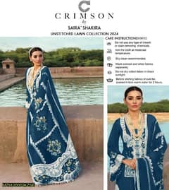 3Pcs Women's Unstiched Lawn Chikankari Embroidered Suit