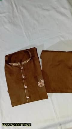 Men’s Stitched Wash And Wear Embroidered Kurta Shalwar
