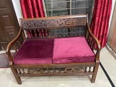 2 Seater wooden sofa for sale in Excellent condition