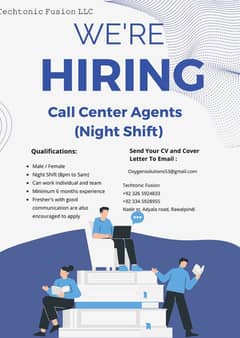 Hiring Urgently Experienced call center agents 03265924833 whatsapp