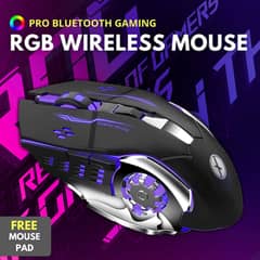 T2 RGB Wireless Gaming Mouse 2.4 Ghz Mechanical 6 Buttons USB Bluetoth