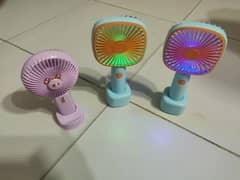 Mini fan with colour changing lightning and better cooling