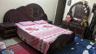 Used King Size Bed with Two Side Tables