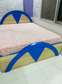 Queen Bed with Side Table (Including Mattress)