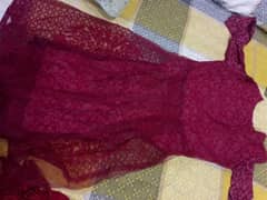2 piece medium net frock and trouser ready made