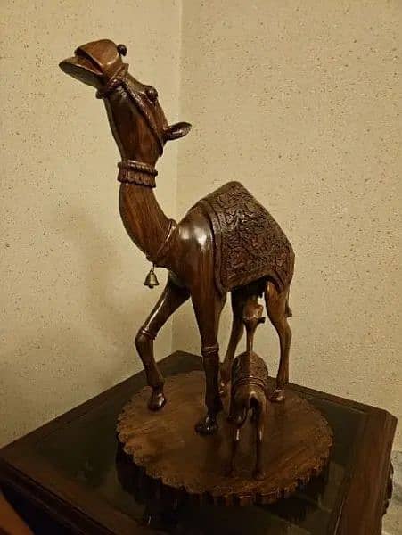 Wooden camel decoration. 1