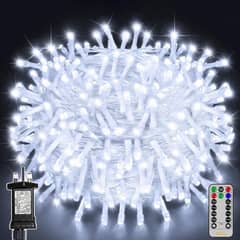 Lights Outdoor - 20m 200 LED Fairy Lights Plug in, Cool White  Lights