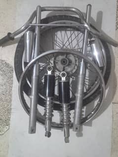 70 cc bike Handle rim tyre front + Rear shock jumps glass drum beaing