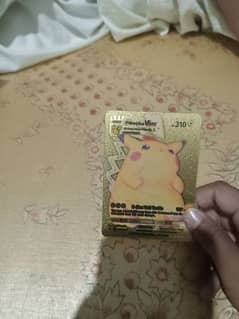 golden pokemon pikachu. card