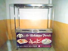 Pure ss biryani counter with gate installed fully ready