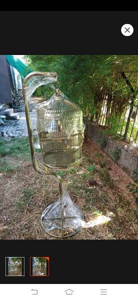 Small size Hanging cage round for love birds, finches, sun conure 0