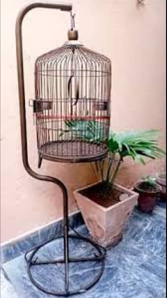 Small size Hanging cage round for love birds, finches, sun conure 1