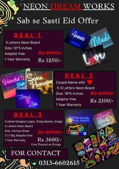customized your own neon sign boards & logo