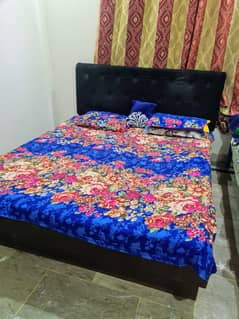 Wooden Double bed with mattress for sale