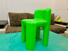 green color kids chair stool