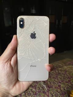 Iphone xs max  full genuine sealed set only back glass break