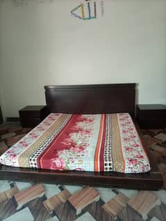 Bed Frame, Side Tables & Dressing Table with Mirror (No Mattress)