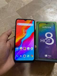 Infinix hot 8 2 32 ram rom mobile or box hai