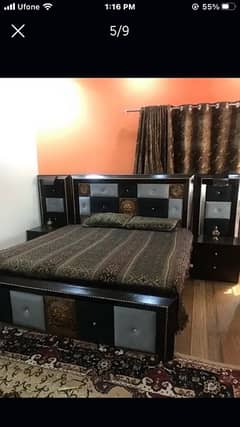 double bed with spring mattress