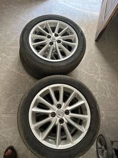 alloy rims with tyres orignal toyota import from japan
