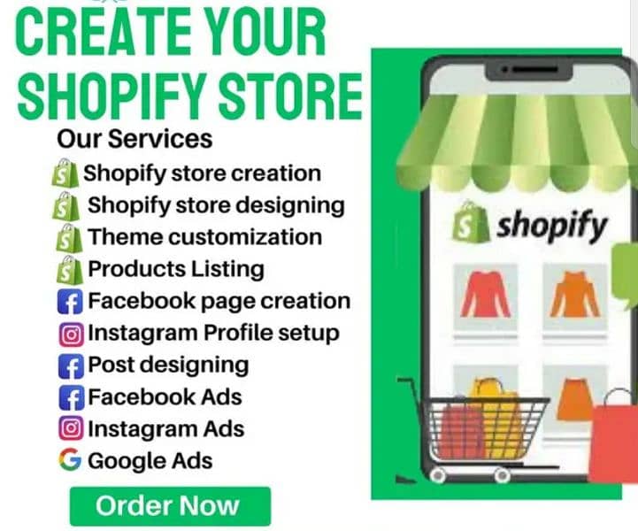 Shopify Complete Store Designing | Start Your Online Business now 0