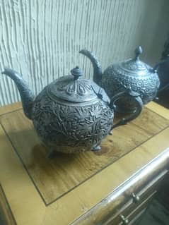 antique solid teapot