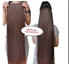 Straight Hair Extension l Brown Color l 27 Inches l 0323-4536375