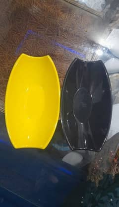 Curved Melamine Bowls - 2PCS Servings Set