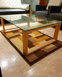 Glass centre table set for sale