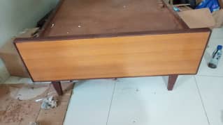 Wooden single bed