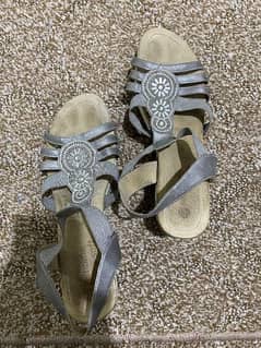 silver fancy heel