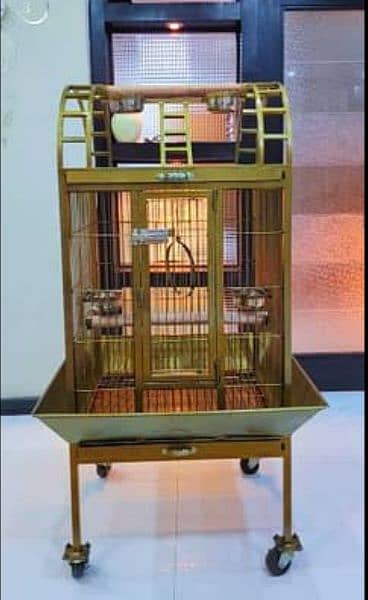 Large Moving Cage with top sitting for all pet birds or Grey parrot 3