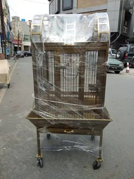 Large Moving Cage with top sitting for all pet birds or Grey parrot 4