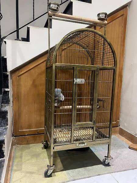 Large Moving Cage with top sitting for all pet birds or Grey parrot 9