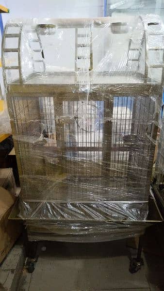 Large Moving Cage with top sitting for all pet birds or Grey parrot 14